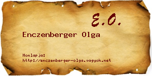 Enczenberger Olga névjegykártya